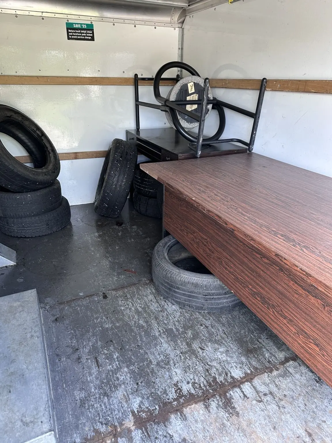 Truck loaded with junk for removal